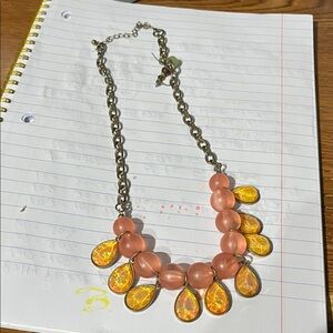 Elegant Pink and Yellow Necklace